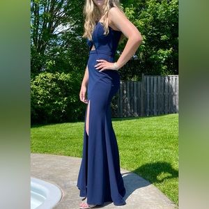 Beautiful formal navy blue dress.